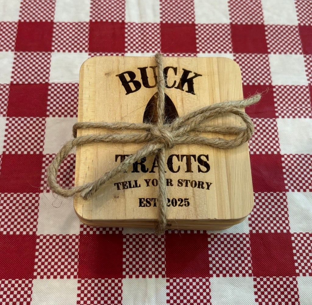 Buck Tracts Coasters